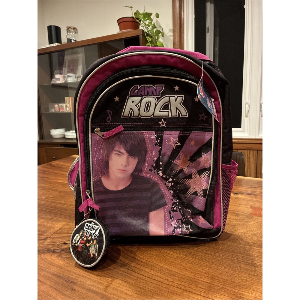 RARE NEW Vintage Camp Rock Disney Channel Jonas Demi Lovato Kids School Backpack